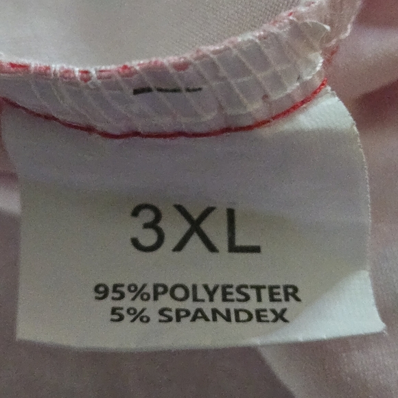 Ditsy Floral Print Red Tank Top Size 3XL (18W) Tunic Length Round Neck Stretch - Picture 9 of 12